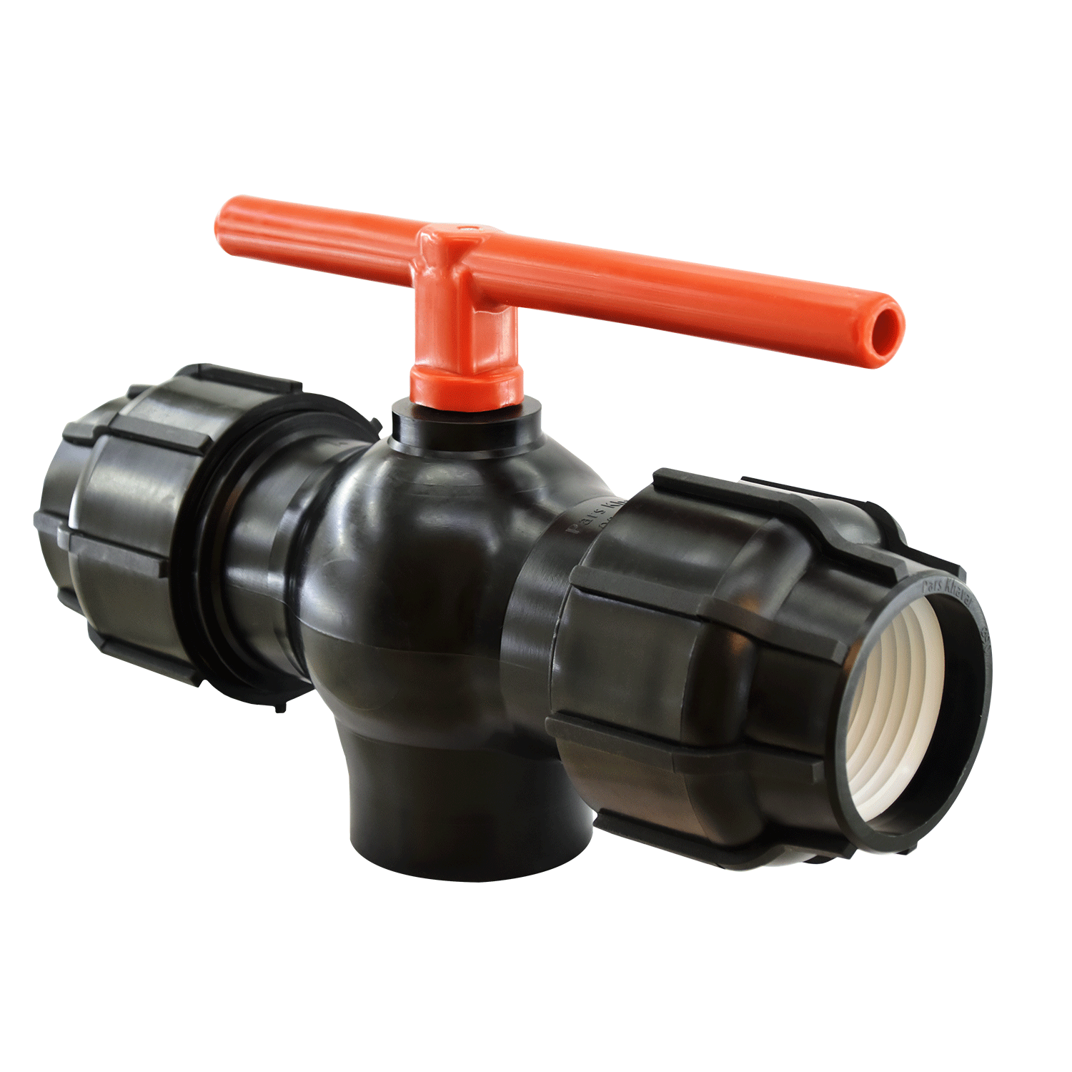 شیر توپی سهراهی (Way Ball Valve) دوسررابط و یکسر دنده از کف